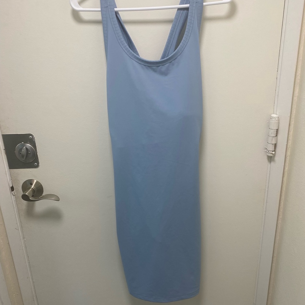 Prince, Light Blue Sleeveless Pickleball Dress, XL,back of dress keyhole design